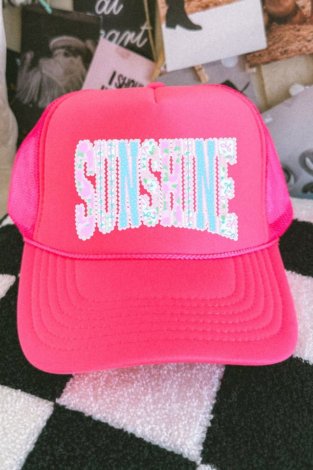 Seaside Lace Series Otto Neon Pink Foam Front Trucker Hat - Wholesale Accessory Market