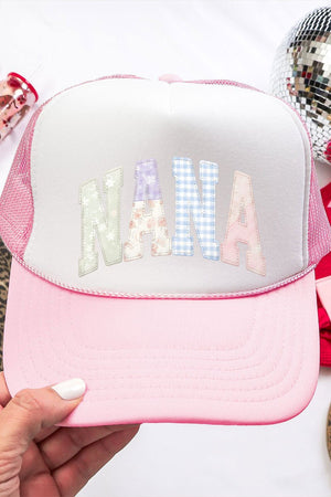 Personalized Soft Stitch Mom Name Otto Soft Pink with White Foam Front Trucker Hat *Choose Your Name - Wholesale Accessory Market