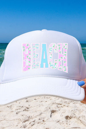 Seaside Lace Series Otto White Foam Front Trucker Hat - Wholesale Accessory Market