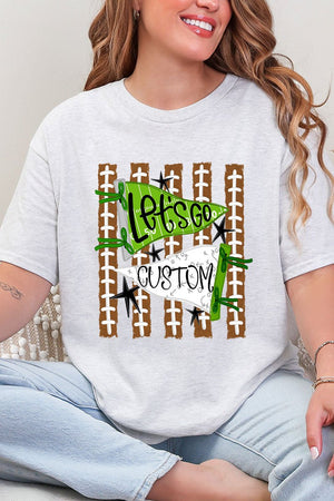 Personalized Touchdown Cheers Short Sleeve Relaxed Fit T-Shirt *Enter Custom Text - Wholesale Accessory Market