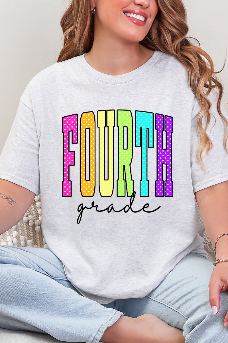 School Color Pop: Daycare To Twelfth Grade Short Sleeve Relaxed Fit T-Shirt *Choose Your Grade - Wholesale Accessory Market