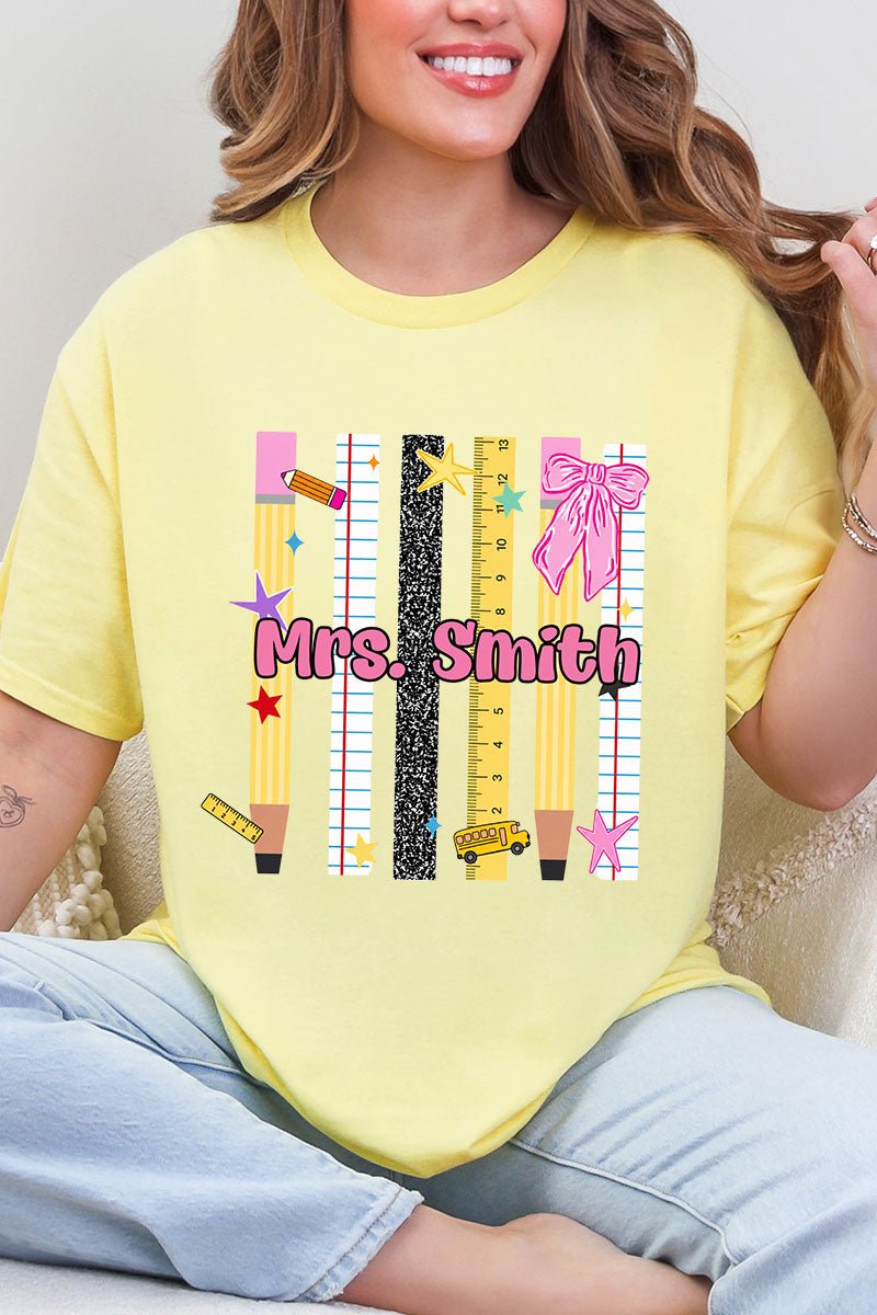 Personalized Teachers Rule Short Sleeve Relaxed Fit T-Shirt - Wholesale Accessory Market
