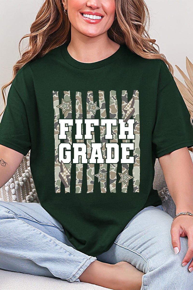 Camo School Era: Pre-K To Fifth Grade Short Sleeve Relaxed Fit T-Shirt *Choose Your Grade - Wholesale Accessory Market