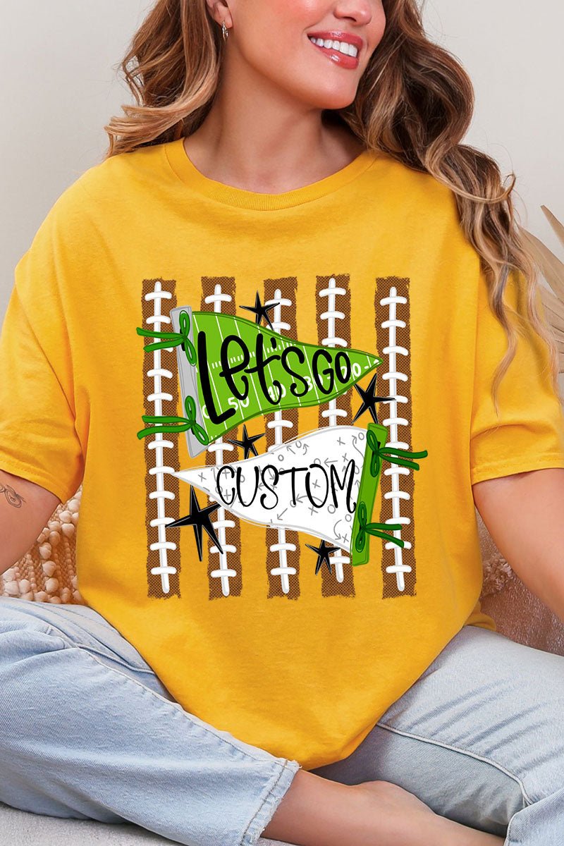 Personalized Touchdown Cheers Short Sleeve Relaxed Fit T-Shirt *Enter Custom Text - Wholesale Accessory Market