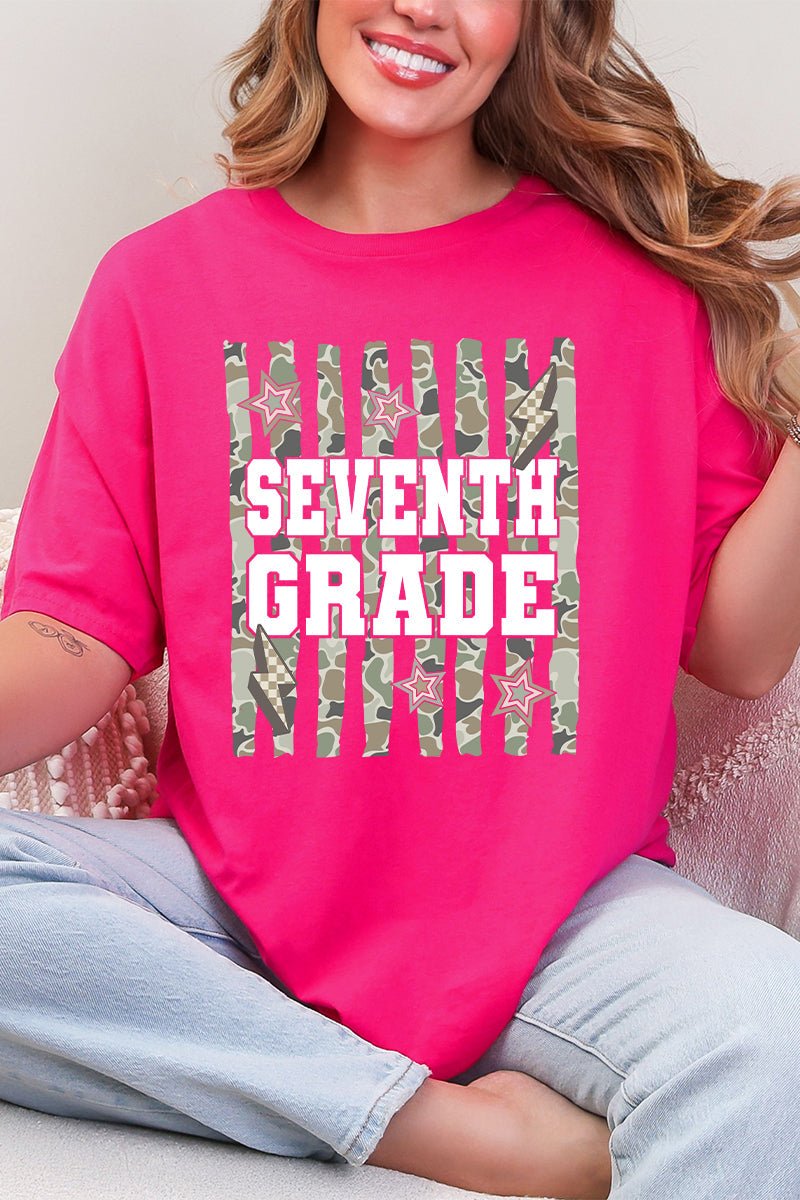 Camo School Era: Sixth To Tenth Grade Short Sleeve Relaxed Fit T-Shirt *Choose Your Grade - Wholesale Accessory Market