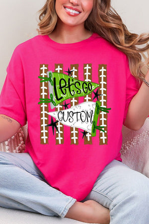 Personalized Touchdown Cheers Short Sleeve Relaxed Fit T-Shirt *Enter Custom Text - Wholesale Accessory Market