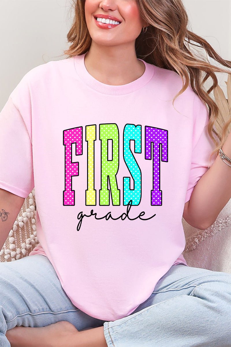 School Color Pop: Daycare To Twelfth Grade Short Sleeve Relaxed Fit T-Shirt *Choose Your Grade - Wholesale Accessory Market