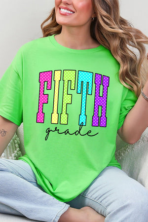 School Color Pop: Daycare To Twelfth Grade Short Sleeve Relaxed Fit T-Shirt *Choose Your Grade - Wholesale Accessory Market