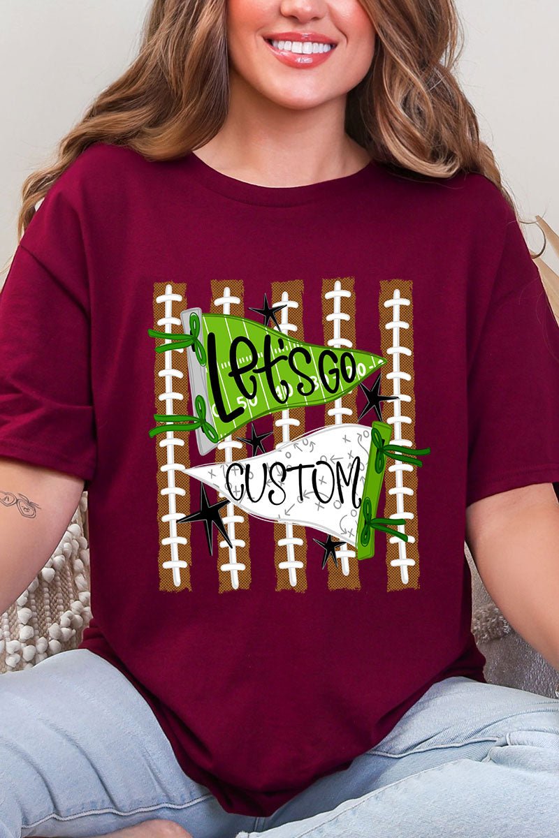 Personalized Touchdown Cheers Short Sleeve Relaxed Fit T-Shirt *Enter Custom Text - Wholesale Accessory Market