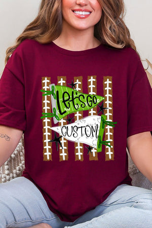 Personalized Touchdown Cheers Short Sleeve Relaxed Fit T-Shirt *Enter Custom Text - Wholesale Accessory Market