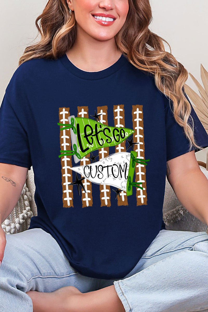 Personalized Touchdown Cheers Short Sleeve Relaxed Fit T-Shirt *Enter Custom Text - Wholesale Accessory Market