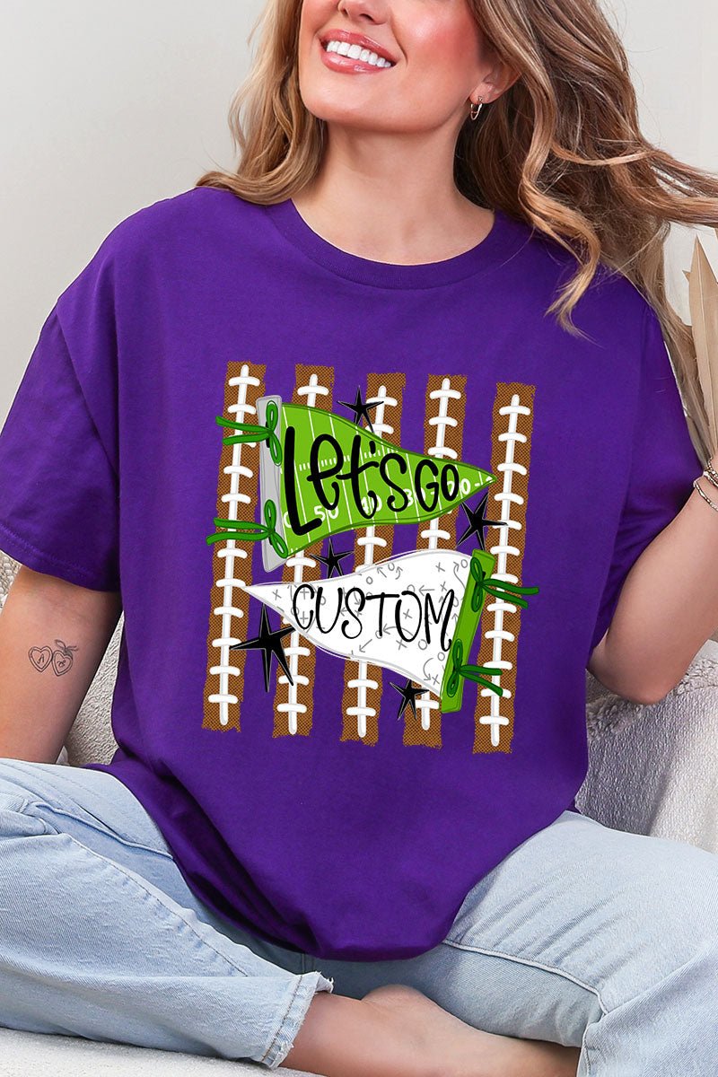 Personalized Touchdown Cheers Short Sleeve Relaxed Fit T-Shirt *Enter Custom Text - Wholesale Accessory Market