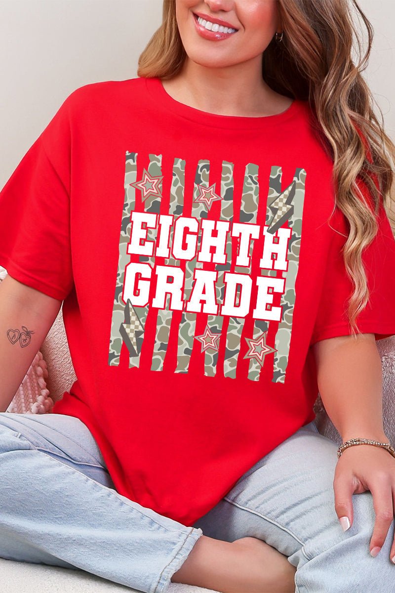 Camo School Era: Sixth To Tenth Grade Short Sleeve Relaxed Fit T-Shirt *Choose Your Grade - Wholesale Accessory Market