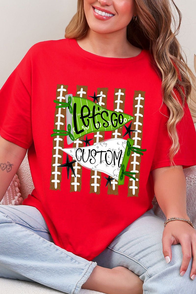 Personalized Touchdown Cheers Short Sleeve Relaxed Fit T-Shirt *Enter Custom Text - Wholesale Accessory Market