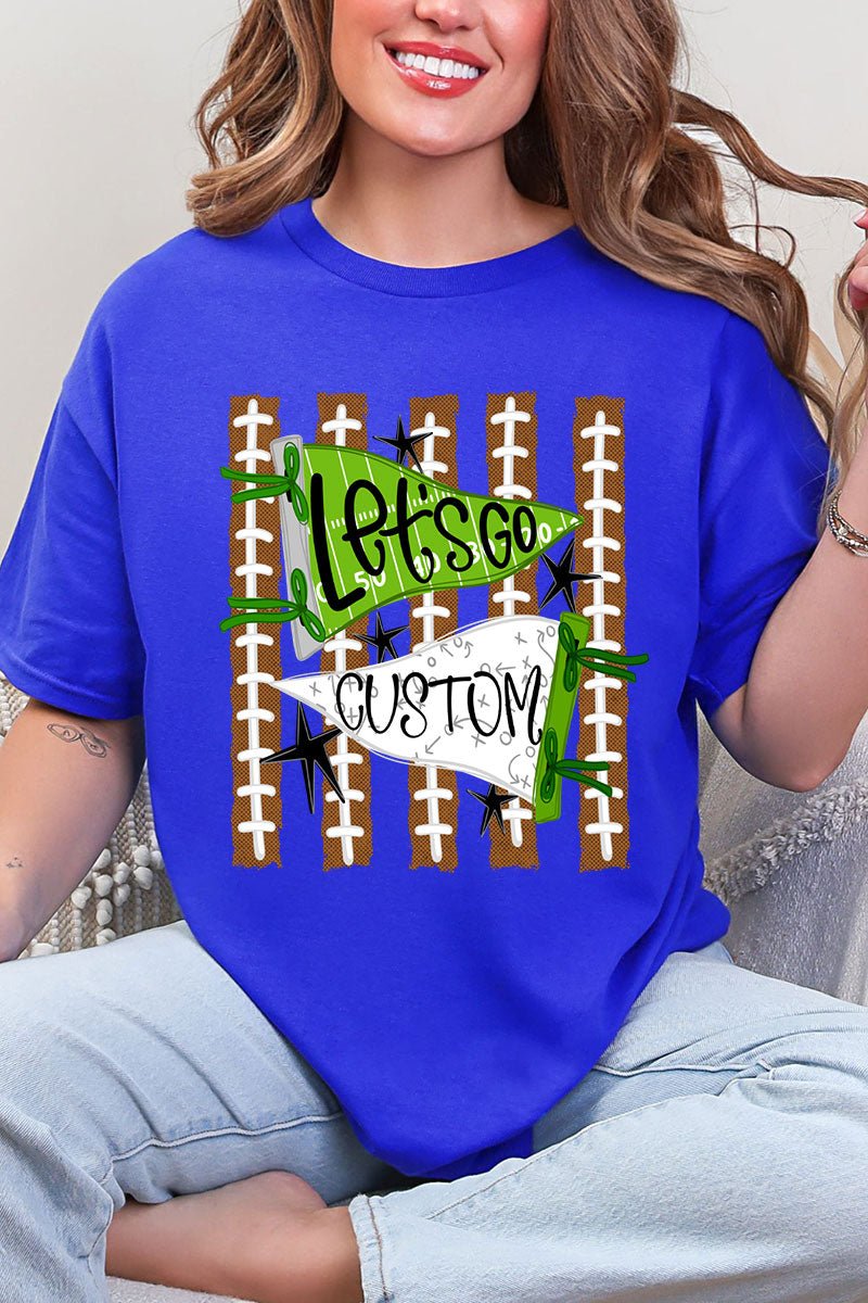 Personalized Touchdown Cheers Short Sleeve Relaxed Fit T-Shirt *Enter Custom Text - Wholesale Accessory Market