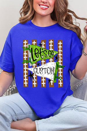 Personalized Touchdown Cheers Short Sleeve Relaxed Fit T-Shirt *Enter Custom Text - Wholesale Accessory Market