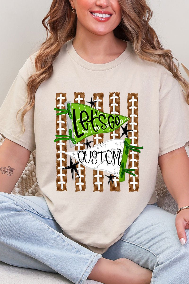 Personalized Touchdown Cheers Short Sleeve Relaxed Fit T-Shirt *Enter Custom Text - Wholesale Accessory Market