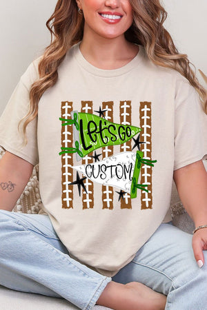 Personalized Touchdown Cheers Short Sleeve Relaxed Fit T-Shirt *Enter Custom Text - Wholesale Accessory Market