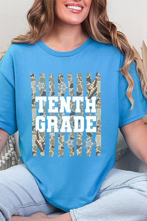 Camo School Era: Sixth To Tenth Grade Short Sleeve Relaxed Fit T-Shirt *Choose Your Grade - Wholesale Accessory Market