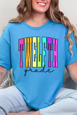 School Color Pop: Daycare To Twelfth Grade Short Sleeve Relaxed Fit T-Shirt *Choose Your Grade - Wholesale Accessory Market