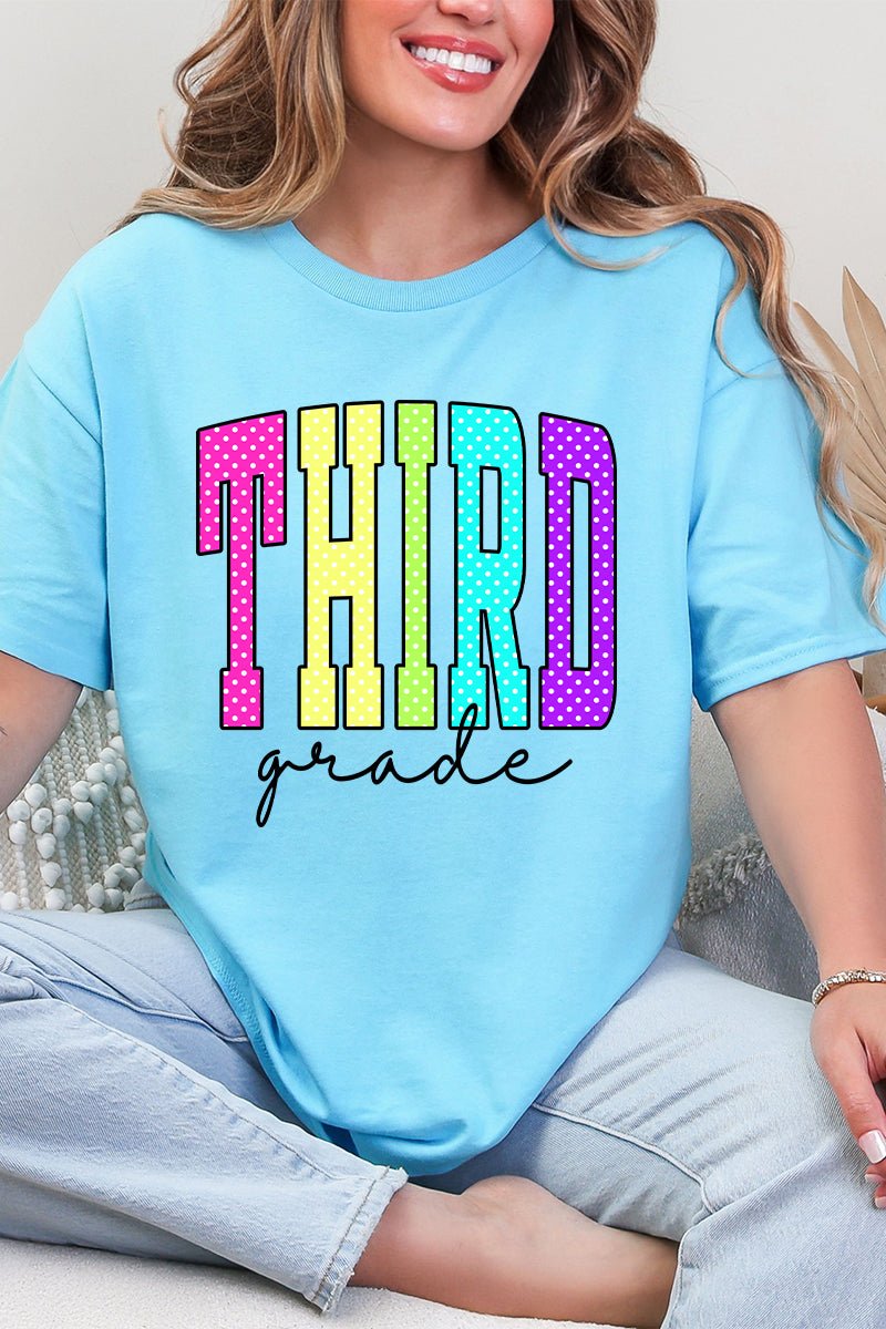 School Color Pop: Daycare To Twelfth Grade Short Sleeve Relaxed Fit T-Shirt *Choose Your Grade - Wholesale Accessory Market