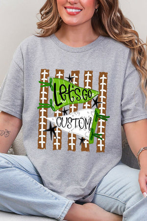 Personalized Touchdown Cheers Short Sleeve Relaxed Fit T-Shirt *Enter Custom Text - Wholesale Accessory Market