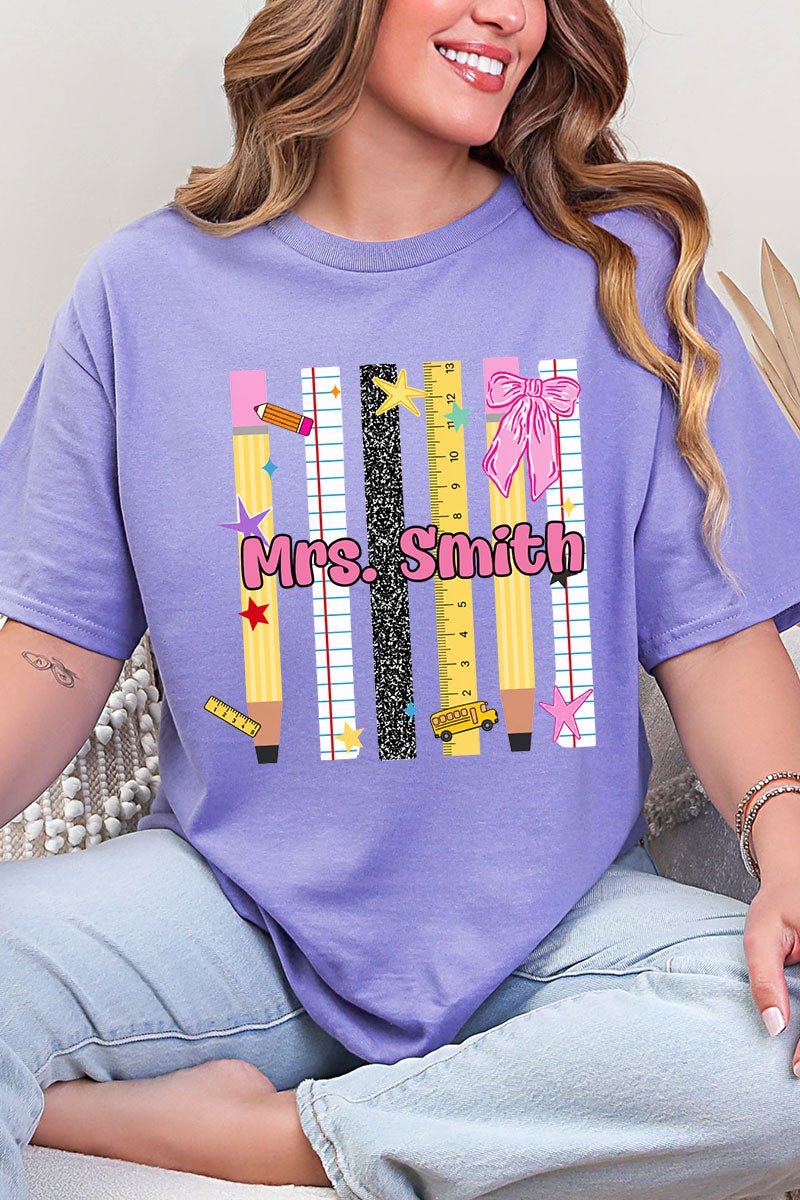 Personalized Teachers Rule Short Sleeve Relaxed Fit T-Shirt - Wholesale Accessory Market