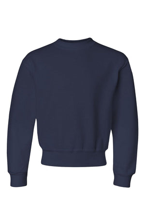 Youth Blue Chinoiserie 3 Letter Monogram Crew Sweatshirt - Wholesale Accessory Market