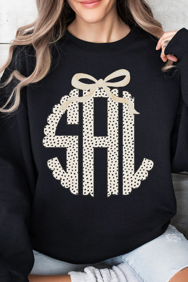 Speckle 3 Letter Monogram Unisex NuBlend Crew Sweatshirt - Wholesale Accessory Market