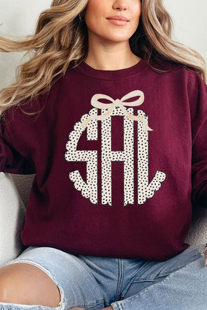Speckle 3 Letter Monogram Unisex NuBlend Crew Sweatshirt - Wholesale Accessory Market