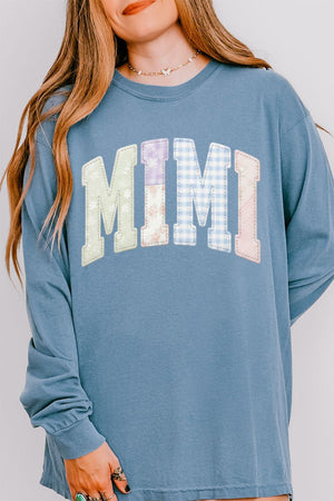 Personalized Soft Stitch Mom Name Comfort Colors Heavyweight Long T-Shirt *Choose Your Name - Wholesale Accessory Market