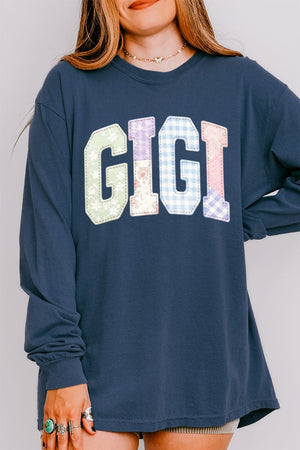 Personalized Soft Stitch Mom Name Comfort Colors Heavyweight Long T-Shirt *Choose Your Name - Wholesale Accessory Market