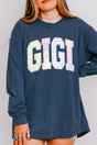 Personalized Soft Stitch Mom Name Comfort Colors Heavyweight Long T-Shirt *Choose Your Name - Wholesale Accessory Market