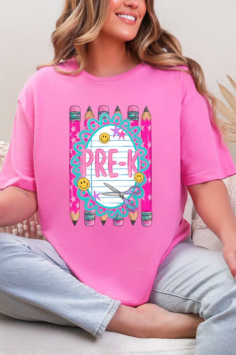 Primary Pencil Crew: Pre-K To Fourth Grade Softstyle Adult T-Shirt *Choose Your Grade - Wholesale Accessory Market