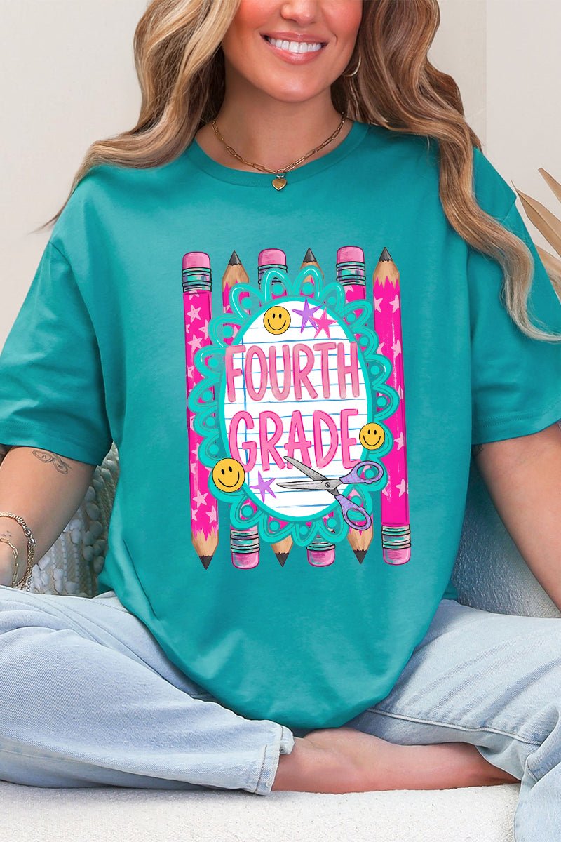 Primary Pencil Crew: Pre-K To Fourth Grade Softstyle Adult T-Shirt *Choose Your Grade - Wholesale Accessory Market