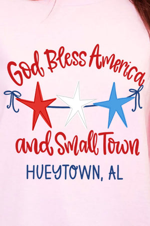 Personalized God Bless America And Small Town Softstyle Adult T-Shirt - Wholesale Accessory Market