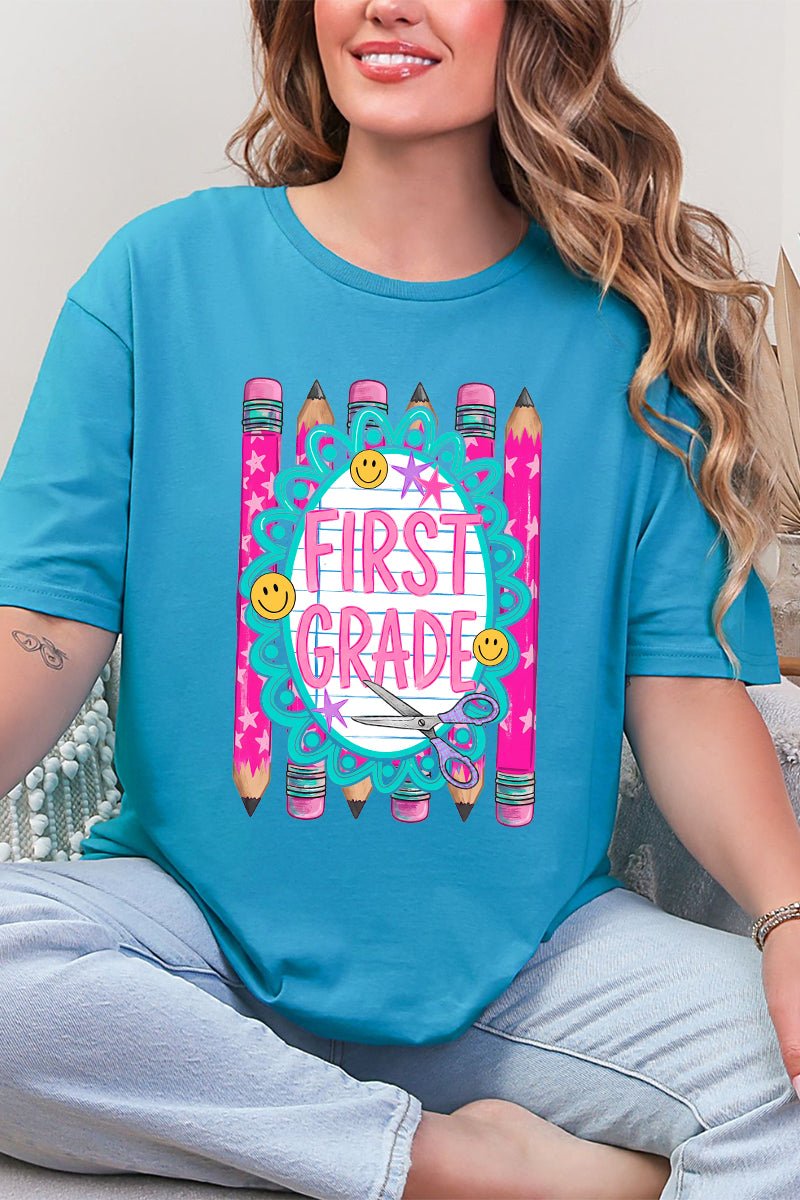 Primary Pencil Crew: Pre-K To Fourth Grade Softstyle Adult T-Shirt *Choose Your Grade - Wholesale Accessory Market