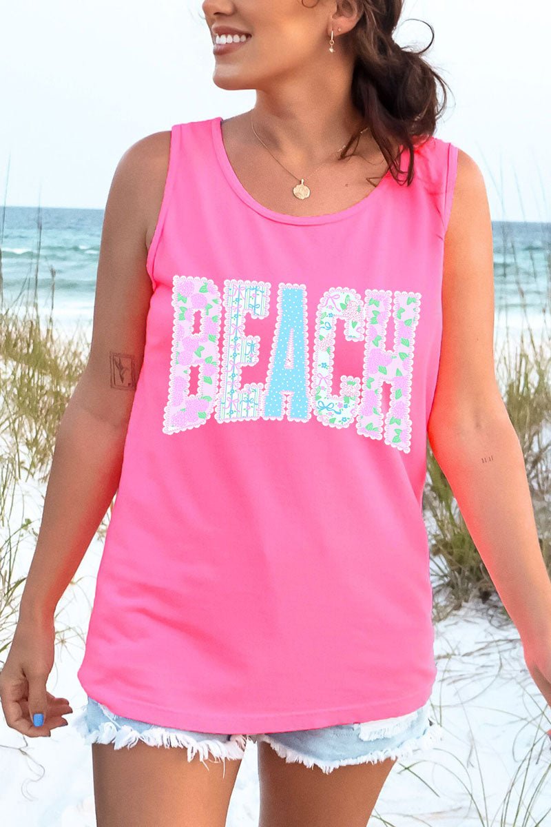 Seaside Lace Series Comfort Colors Cotton Tank Top - Wholesale Accessory Market
