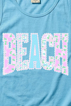 Seaside Lace Series Comfort Colors Cotton Tank Top - Wholesale Accessory Market