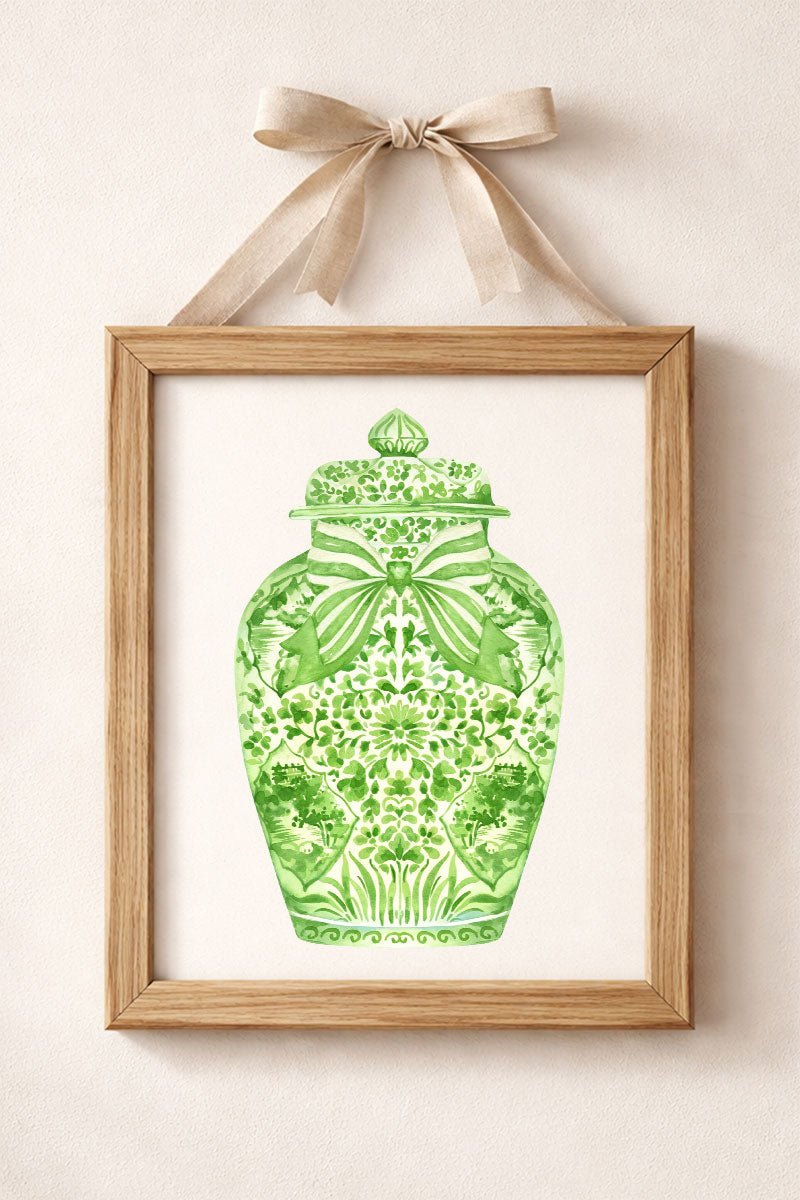 Ginger Jar Ready To Frame Canvas Print *Choose Your Color - Wholesale Accessory Market