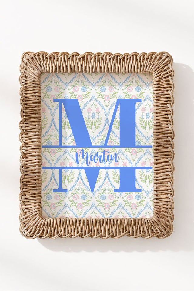 Keepsake Garden Monogram Ready To Frame Canvas Print *Personalize Your Name - Wholesale Accessory Market