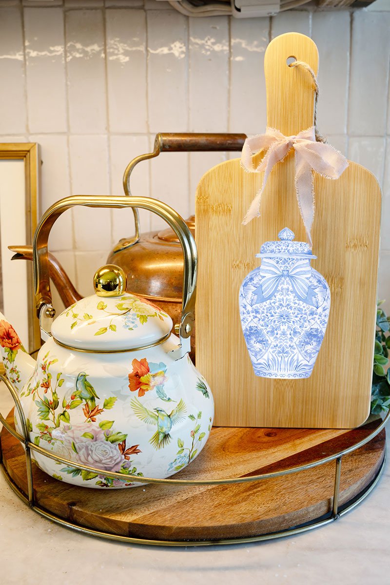 Ginger Jar Decorative Wood Cutting Board *Choose Your Color - Wholesale Accessory Market