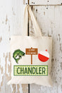 Personalized Fishing Trio Medium Canvas Tote *Personalize Your Name - Wholesale Accessory Market