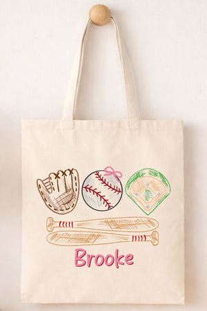 Personalized Grand Slam Kid Small Canvas Tote *Personalize Your Name - Wholesale Accessory Market