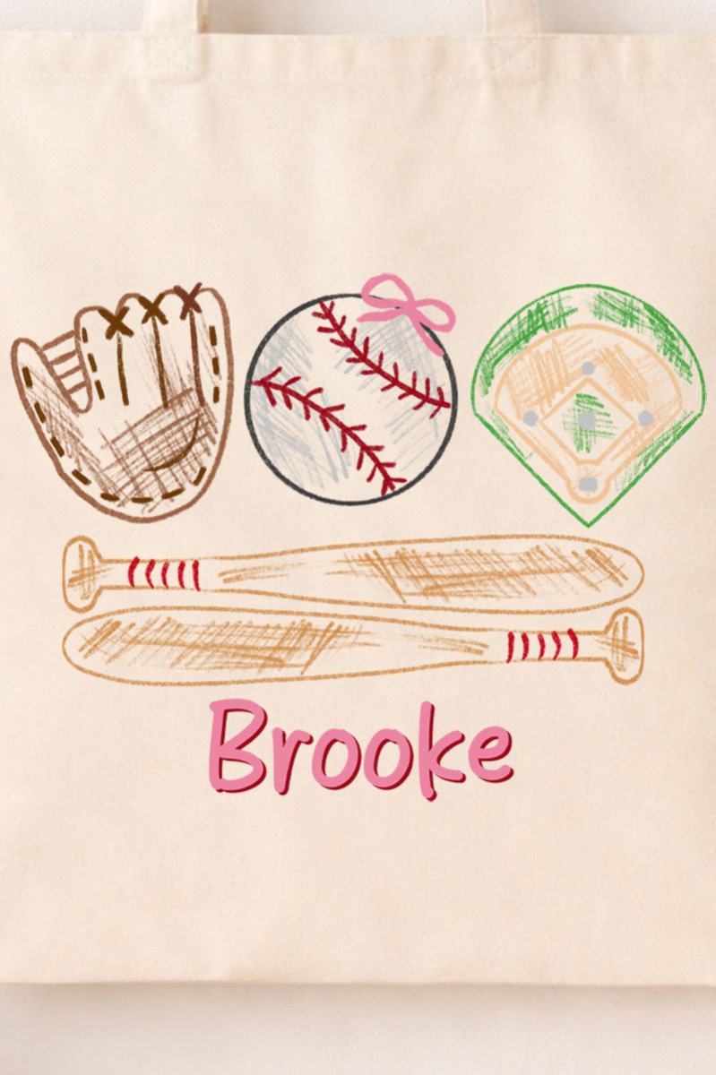 Personalized Grand Slam Kid Small Canvas Tote *Personalize Your Name - Wholesale Accessory Market