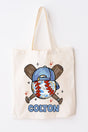 Personalized Hat Back Home Run Hitter Small Canvas Tote *Personalize Your Name - Wholesale Accessory Market