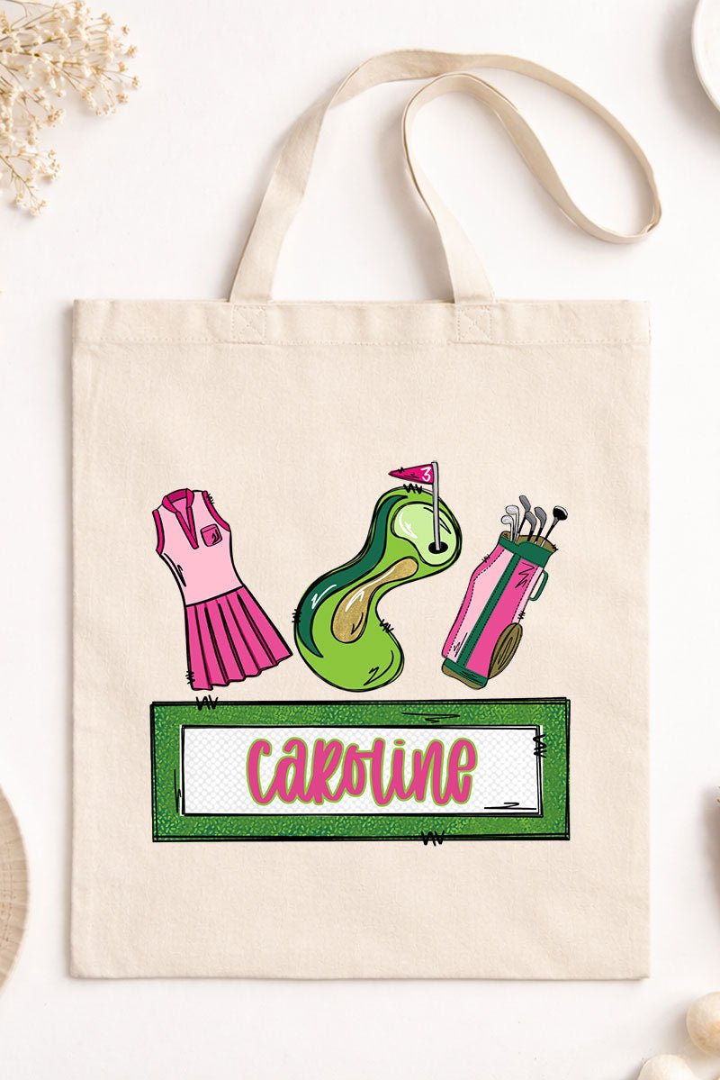 Personalized Par - Tee Princess Small Canvas Tote *Personalize Your Name - Wholesale Accessory Market