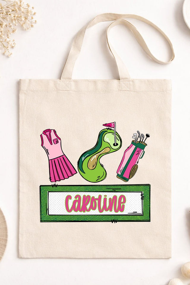 Personalized Par - Tee Princess Small Canvas Tote *Personalize Your Name - Wholesale Accessory Market