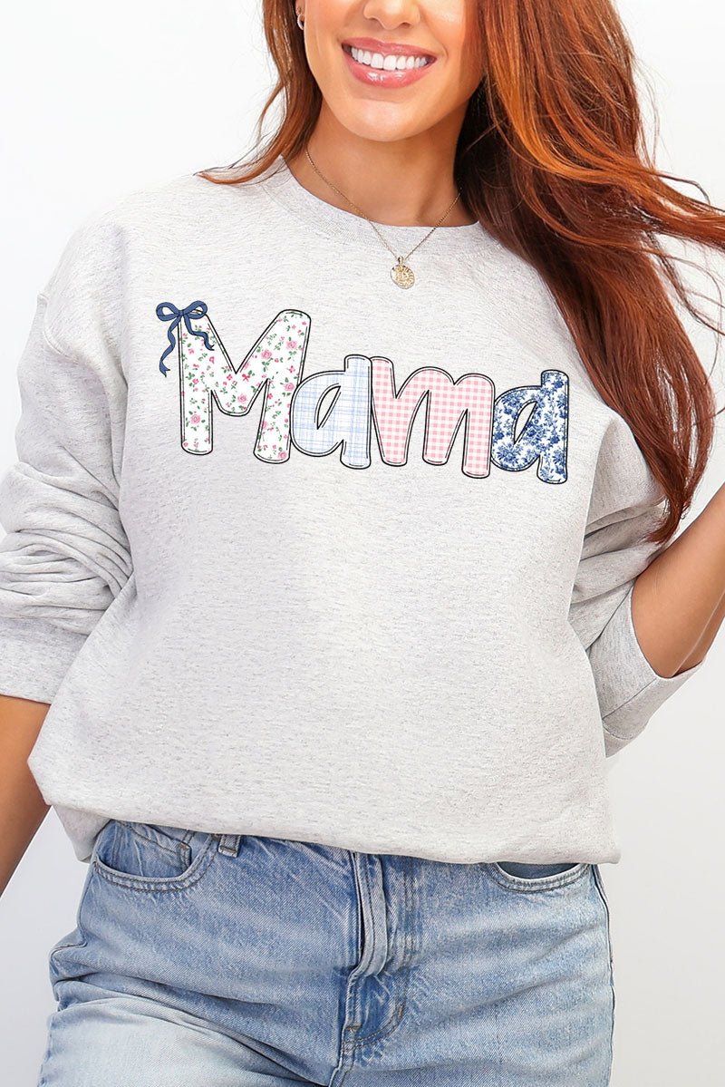 Gingham Garden Custom Name Ecosmart Crewneck Sweatshirt - Wholesale Accessory Market