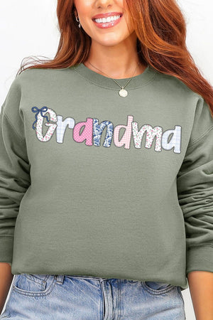 Gingham Garden Custom Name Ecosmart Crewneck Sweatshirt - Wholesale Accessory Market